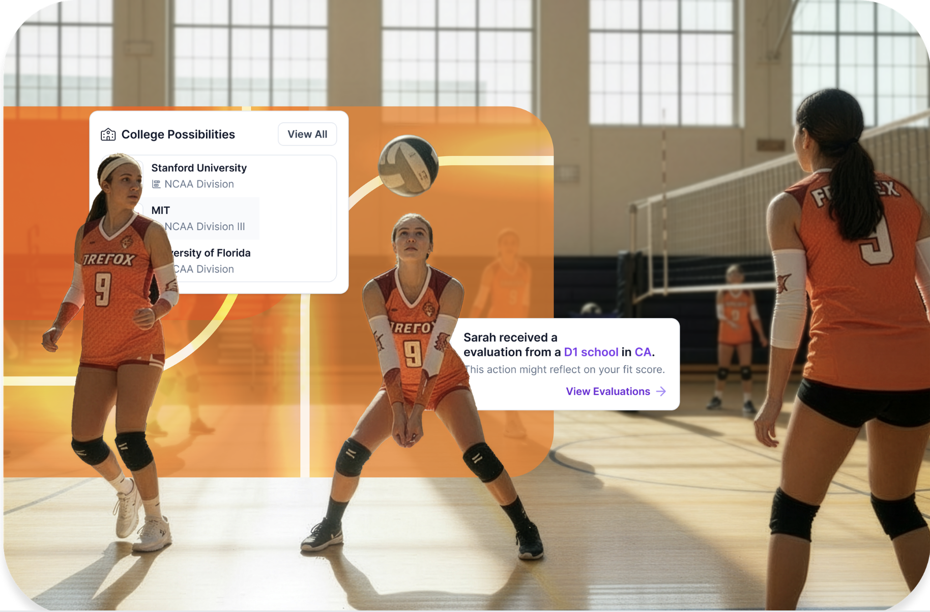 Volleyball hero background